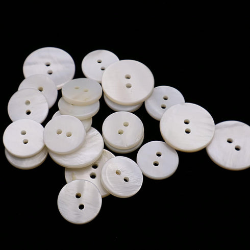 Leekayer 22 Pieces Genuine White Mother of Pearl Blazer Buttons Suit Buttons Set 20mm 15mm Natural White MOP Shell Buttons Bulk for Men (White MOP...