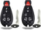 2 New Keyless Entry 6 Buttons Remote Start Car Key Fob Fobik M3N5WY783X, IYZ-C01C for Town Country Dodge Grand Caravan Volkswagen Routan...