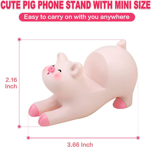 Pig Phone Stand Cute Office Desk Accessories Cellphone Holder Home Decor Lovely Gift (Shape A)......