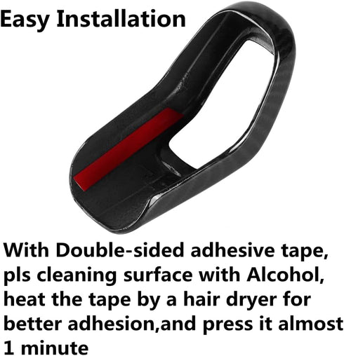 Qiilu Shift Gear Cover, Carbon Fiber Car Gear Shift Knob Trim Sticker Protector for Range Sport 2014-2017...