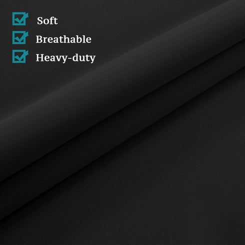 Flamingo P Blackout Window Curtains, French Door Curtains, Solid Black Energy Efficient Patio Door Drapes, 1 Panel, 26 x 68 Inches...