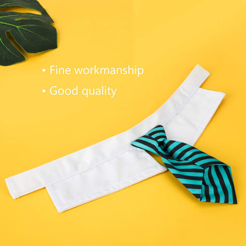 Segarty Neck Ties for Dogs, 6pcs Dog Tie, Adjustable White Dog Collar with Formal Classy Stripped Neck Tie for Pet Cats Small and Medium Boy Puppy...