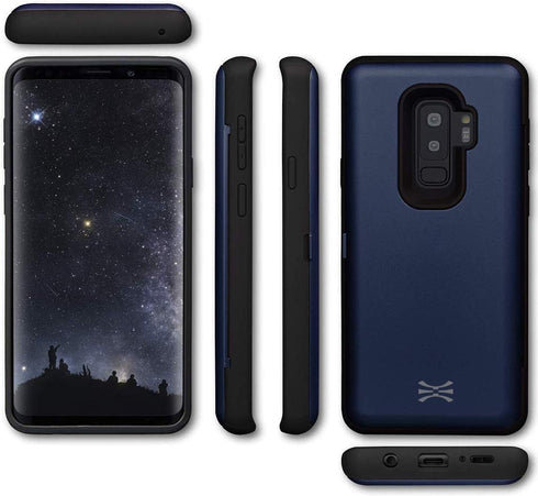 TORU CX PRO Case for Galaxy S9 Plus, with Card Holder | Slim Protective Shockproof Cover with Hidden Credit Cards Wallet Flip Slot Compartment Kic...