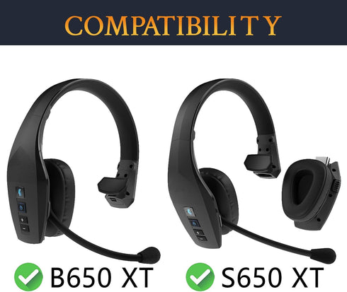 SOULWIT Cooling-Gel Earpads Replacement for BlueParrott B650/S650(650XT 650 XT) Noise Cancelling Bluetooth Headset, Ear Pads Cushions with High-De...
