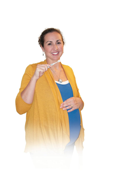 Brilliant Oral Care Expectant Mom Toothbrush, a Pregnancy Must Have with Gentle, Extra Soft Bristles, Round Head for Sensitive Teeth and Gums, Aqu...