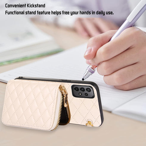 Furiet Detachable Crossbody Strap Wallet Case for Samsung Galaxy A23 5G/4G with Zipper Purse, Multi Card Slots and PU Leather Stand Shockproof Cel...