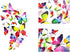 Somotersea 24PCS 3D Butterfly Wall Decal Removable Refrigerator Magnets Stickers Decor for Kids Room Decoration Home and Bedroom Art Mural Rainbow...