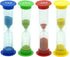 Sand Timer for Kids Set of 4 Small Colorful (Multi) Hour Glass Acrylic Covered Clock 1Min 2Min 3Min 5Min for Classroom, Home & Kids Room...