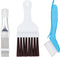 3 Pcs Air Conditioner Condenser Fin Cleaning Brush, Includes Stainless Steel Straighten Coil Comb Brush, Refrigerator Coil Cleaner Brush and Whisk...