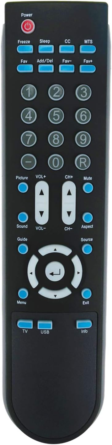 New KR002B002 Remote Control Compatible with Sceptre LCD LED Class HDTV H409BV-FHD H505BV-FHD X402BV-FHD X405BV-FHD X405BV-FHD3 X408BV-FHD X409BV-...