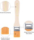 uxcell 6" Paint Brush 1" Width Soft Nylon Bristle with Wood Handle for Wall, Cabinets, Fences Yellow 12Pcs...