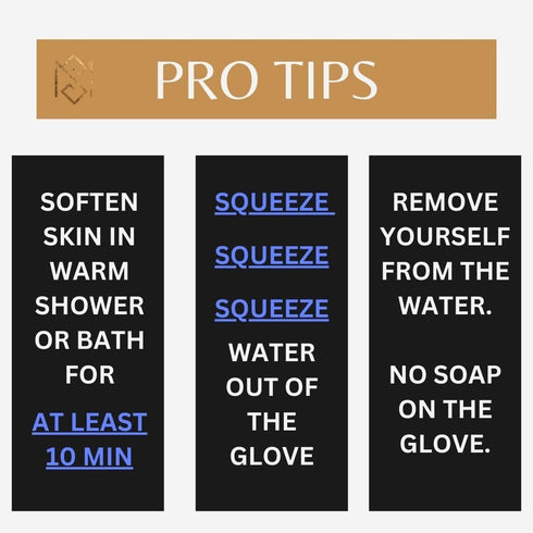 Exfoliating Glove Kessa Mitt Body Scrubber - Dead Skin Remover Shower Glove for Dead Skin Scrubbing and Deep Pore Cleansing - by MoroccanSource (1...