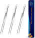 JETKONG Serving Tweezer Tongs 9-Inch Cooking Tweezers Kitchen Tweezers, Set of 3 (9 9 9 Inch, Silver)...