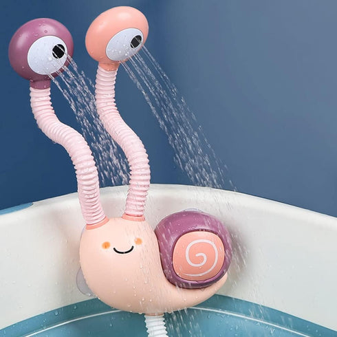 Toyvian Bath Toys for Baby Toddlers, Upgrade Electric Shower Baby Bath Toys Cartoon Snail Double Sprinkler Bathtub Tub Water Toys for Baby Kids?Ba...