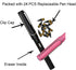 12 pcs Eternal Pencils Infinity Inkless Pen Unbreakable Pencils With 24PCS Replaceable Refills Technology Unlimited Writing Magic Pencil For Schoo...