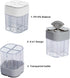2 Pack 4 in 1 Spice Container Salt and Pepper Shaker Transparent Seasoning Shaker Can Filter Lumps Spice Jars for Home Restaurant Camping Travel C...