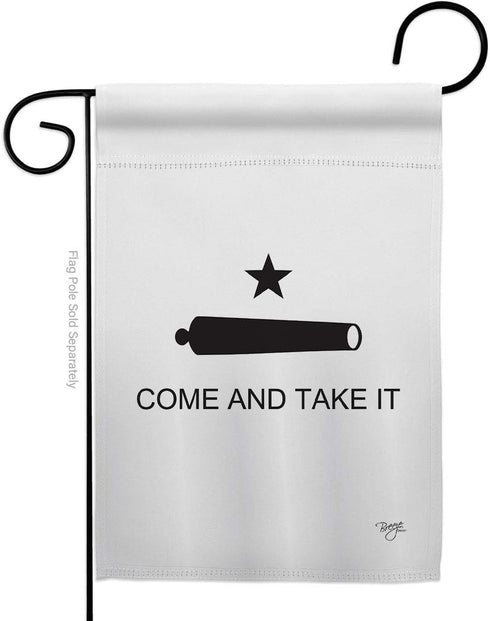 Breeze Decor - Come and Take It Canon Americana - Everyday Historic Impressions Decorative Vertical Garden Flag 13" x 18.5" Printed In USA...