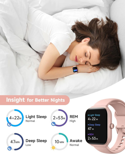 Smart Watch for Women Alexa Built-in, 1.95" Fitness Tracker with Answer/Make Calls, IP68 Waterproof/Heart Rate/Sleep Tracker/100 Sport Modes, Fitn...