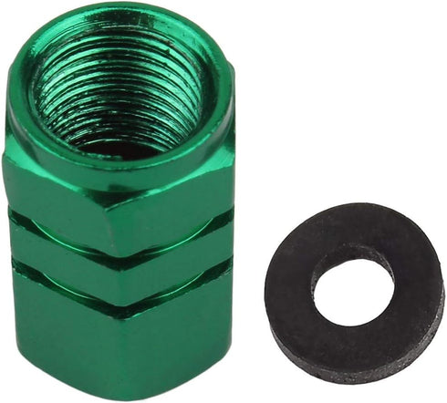 WINKA 5Pcs Car Tire Valve Stem Caps Hexagon Aluminium Alloy Dustproof Valve Stem Covers Universal for Cars with O Rubber Ring Wheel Valve Cap Tire...
