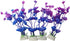 4 Pcs Green Artificial Plastic Plants Fish Tank Plants Fish Aquarium Decoration (Purple)...