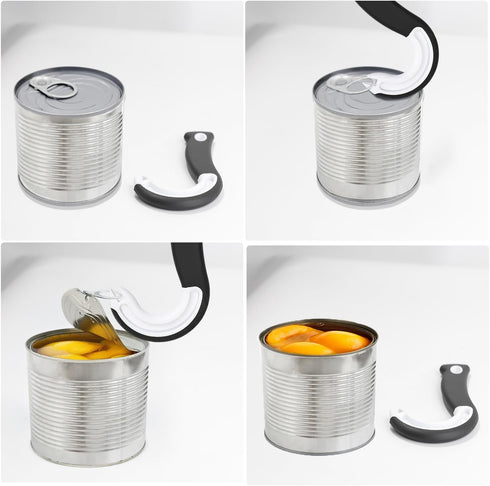 2PCS Easy Open Ring Pull Can Opener,Ergonomic Pop Top Can Opener Tool,Hook Can Opener for Pop Top Can,Manual Bottle Opener for Seniors,Children an...