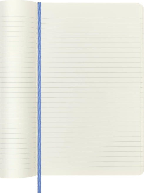 Moleskine Classic Notebook, Soft Cover, Large (5" x 8.25") Ruled/Lined, Hydrangea Blue, 192 Pages...