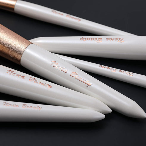 Makeup Brushes Set, EVRCHGIEA 12pcs Premium Eye Shadow, Eyebrows, Eyeliner, Concealer, Lip Liner?Foundation Makeup Brush White Travel Makeup Set,C...