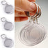 25PCS Clear Acrylic Photo Keychains - Round Blank Insert Photo Picture Frame Split Ring Keychain Snap In - Wallet Friendly Key Ring for Women & Me...