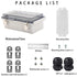 Outdoor Waterproof Electrical Box Junction Box Weatherproof IP67 ABS Plastic Enclosure Switch Router Project Box Electronics Enclosure with Mounti...