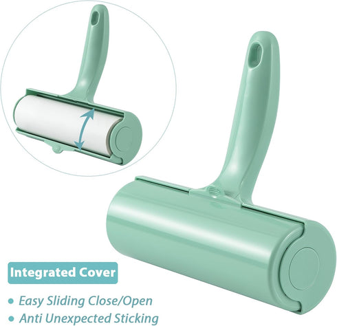 Large Lint Roller with Refills for Pet Hair Removal Extra Sticky 6.3 inch Wide Surface Lint Roller with Cover for Clothes Couch Furniture (Total 5...