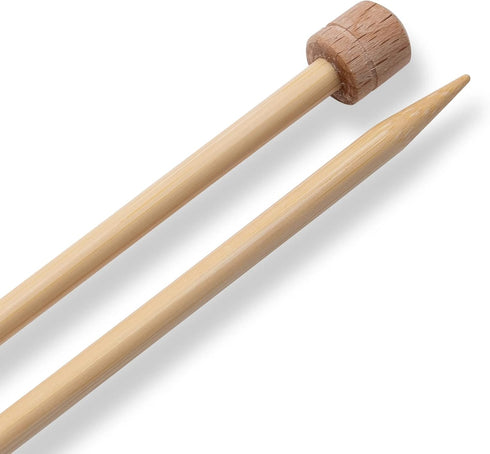 Prym 13" Single Point Bamboo, 5.5mm Knitting Needles, Natural 2 Count...