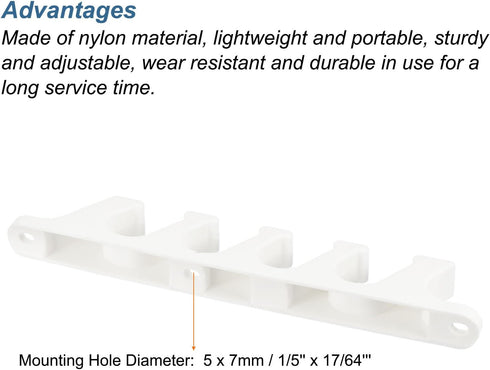 PATIKIL Chaise Adjustment Bracket, 2 Pack 5 Position Lawn Furniture Multi Position Back Support Adjuster for Outdoor Lounge Patio, White...