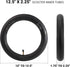 (2 Pack) AR-PRO Scooter Replacement Inner Tubes - 12.5" x 2.25" Inner Tubes with Angled Valve and FREE 2 Tire Levers Compatible With Razor Pocket ...