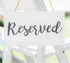 Darware Hanging Wooden Reserved Signs (6-Pack, White); Rustic Style Wood Signs for Weddings, Special Events, and Functions...