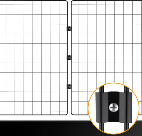 18 Pcs Gridwall Joining Clips Black Wire Grid Panel Connector Grid Panel Joiner Connectors Grid Wall Clamps Grid Connectors for Wall Grid Panels (...