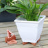 mollensiuer 4 Pieces Plastic Plant or Flower Pot Feet Invisible Flower Pot Risers Potted Plant Stand for Indoor Outdoor Gardening Plant Container ...