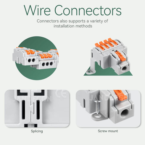 10pcs Electrical Wire Connectors, DIY Butt Terminal Connectors for 4 Circuit Inline Splices (1 in 4 Out)...