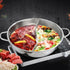 UPKOCH Stainless Steel Pot with Divider Weldless Hot Pot Two-flavor Soup Pot Shabu Shabu Pot Induction Cookware with Handle for Gas Electric Stove...