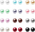 Charisma 6mm Composite Pearl Earrings Round Ball Pearls Stud Earrings Hypoallergenic 12 Pairs Mixed Color Imitation Pearl Earrings Set for Women...