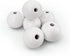 100 Painted White Wood Beads 20mm or 3/4 Inch Wood Beads with 3mm Hole...