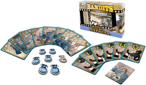 Colt Express Doc BANDIT PACK - New Game Mode Mini-Expansion! Wild West Adventure Game, Strategy Game for Kids & Adults, Ages 10+, 2-6 Players, Mad...
