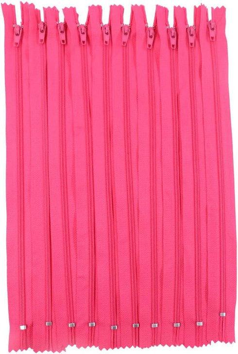 Renashed 60Pcs 12Inch Nylon Coil Zippers for Tailor Sewer Sewing Craft Crafter's Specia (Rose red)...