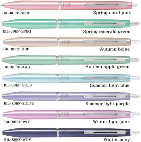 Pilot Japan Oil-based Ballpoint Pen Winter Light Pink Acro Black Ink 0.5mm Fine Point BIL-80EF-WLP With Original Stylus Ballpoint Touch Pen......
