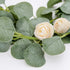 DearHouse 2pc Artificial Eucalyptus Garland Faux Silk Eucalyptus Leaves Vines Handmade Garland Greenery Wedding Backdrop Arch Table Decor, 6.1ft/p...