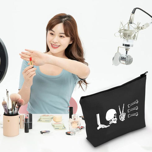 G2TUP Radiologic Technologists Gift X-Ray Tech Cosmetic Makeup Bag Live Love Radiology Radiographer Organizer (Live Love black)...