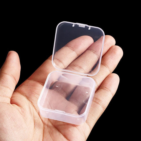 30pcs Square Transparent Jewelry Container, Plastic Makeup Bead Packaging Storage Box, Mini Clear Empty Case with Lid for Crafts, Jewelry, Hardwar...