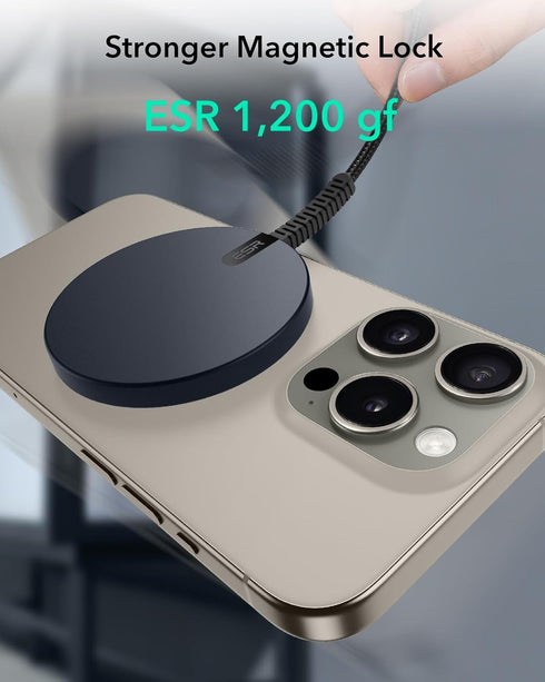 ESR HaloLock Qi2 Wireless Charger (Pad), 15W Qi2 Magsafe Charger iPhone, Wireless Charging Pad for iPhone 15/14/13/12 Series, Airpods Pro, Strong ...