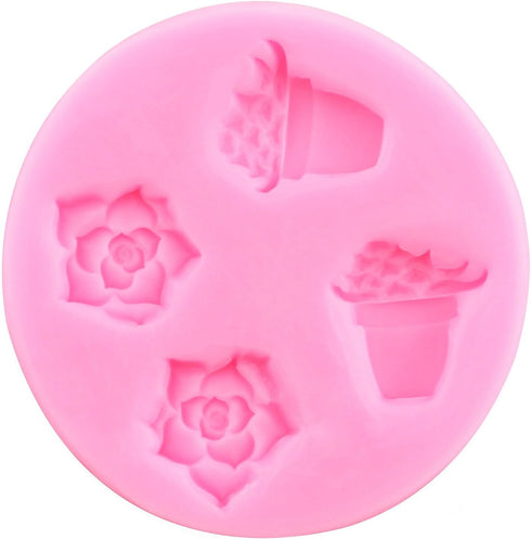 Succulent Fondant Molds Succulent Plant Cake Decorating Silicone Mold For Cake Decoration Cupcake Topper Chocolate Candy Gum Paste Polymer Clay...
