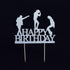 Glitter Happy Birthday Cake Topper cake Toppers Happy Birthday Cake Bunting Birthday Party Decoration Supplies. (Silver)...
