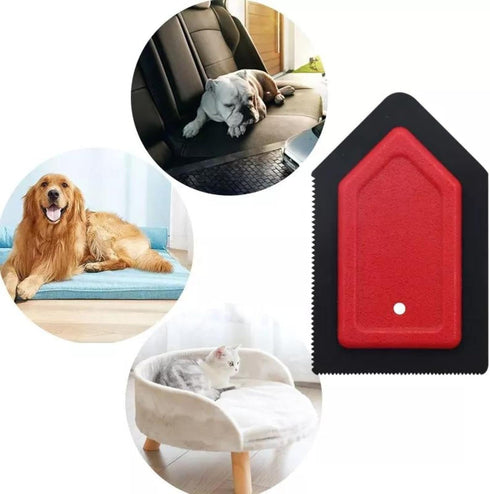 Pet Hair Remover Tool, Easily Clean Fur from Carpets Furniture Vehicles Clothes, Lint Remover, Wallpaper Smoother, Multi-use Animal Brush for Dogs...